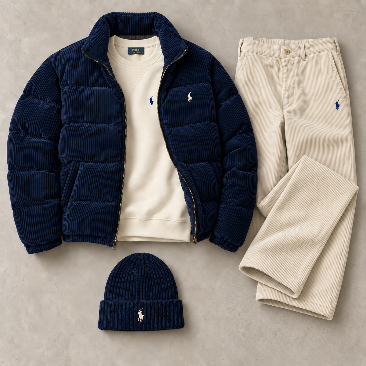 Lauren Unisex Corduroy Winter 4-Piece Set