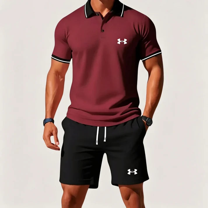 Under Armour Casual Short-Sleeve Polo and Shorts Set