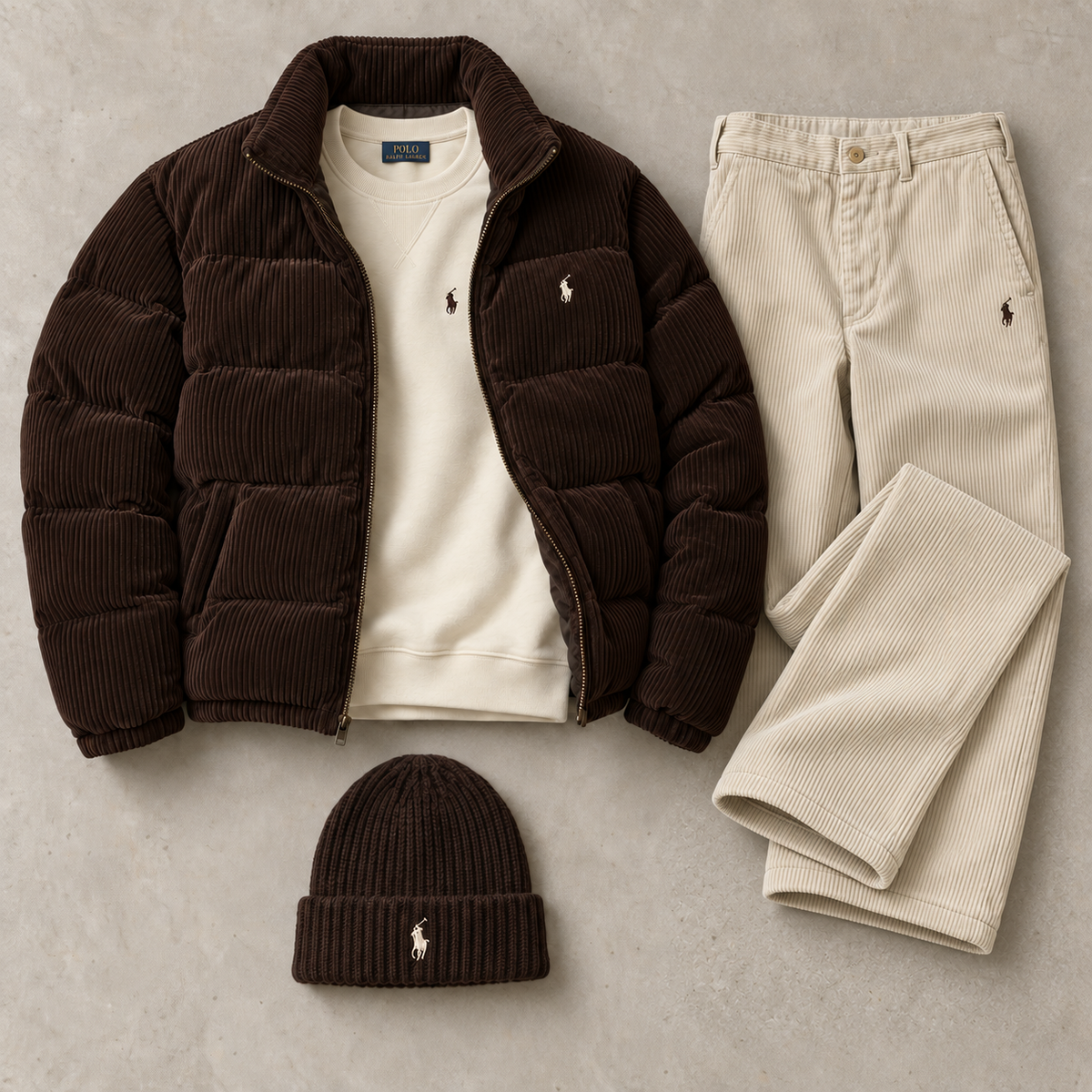 Lauren Unisex Corduroy Winter 4-Piece Set