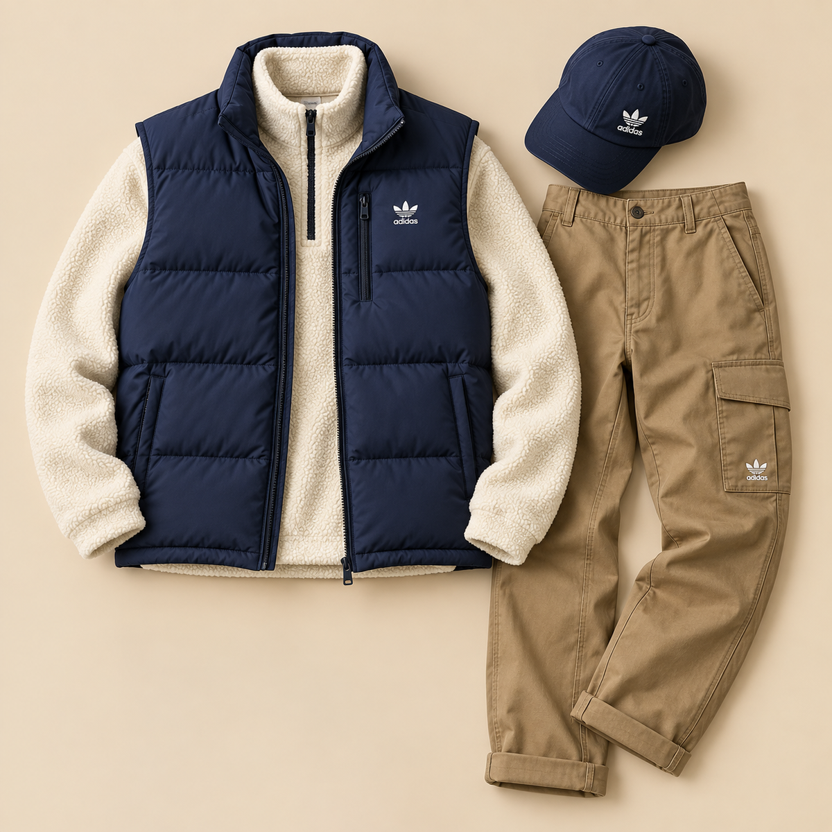 4-Piece Vest & Fleece Outfit Set