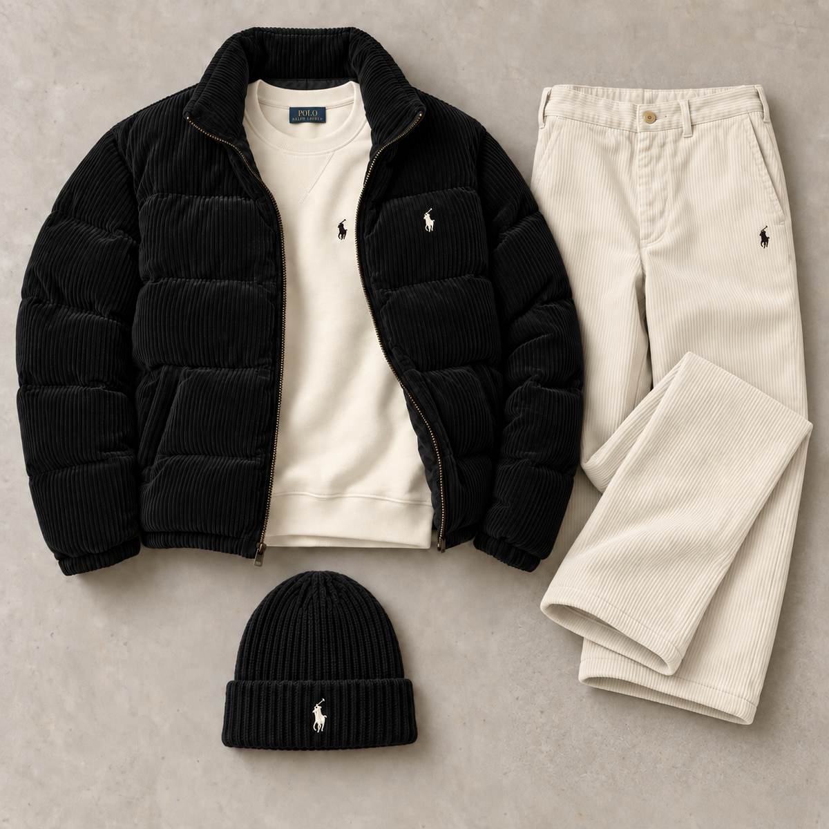 Lauren Unisex Corduroy Winter 4-Piece Set