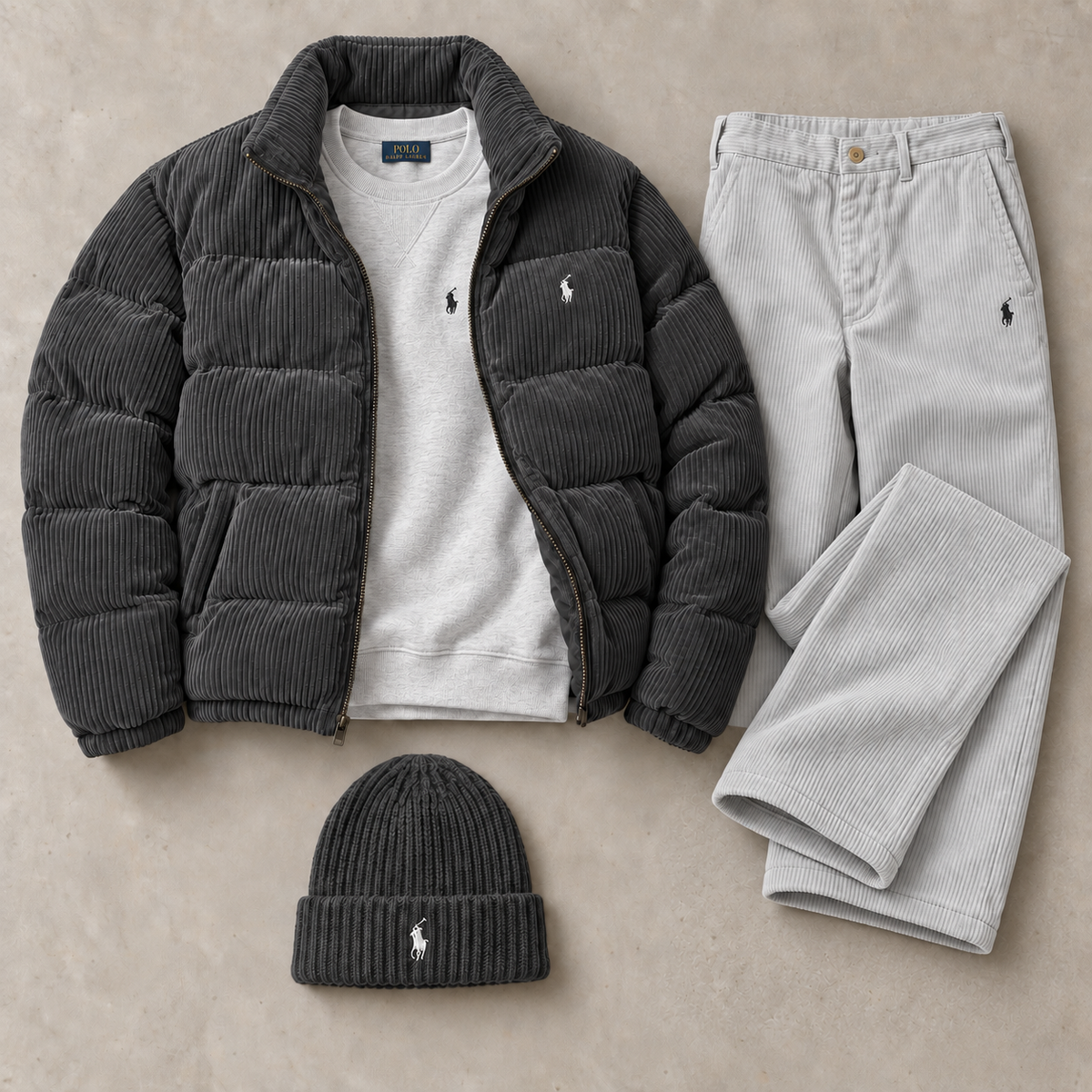 Lauren Unisex Corduroy Winter 4-Piece Set