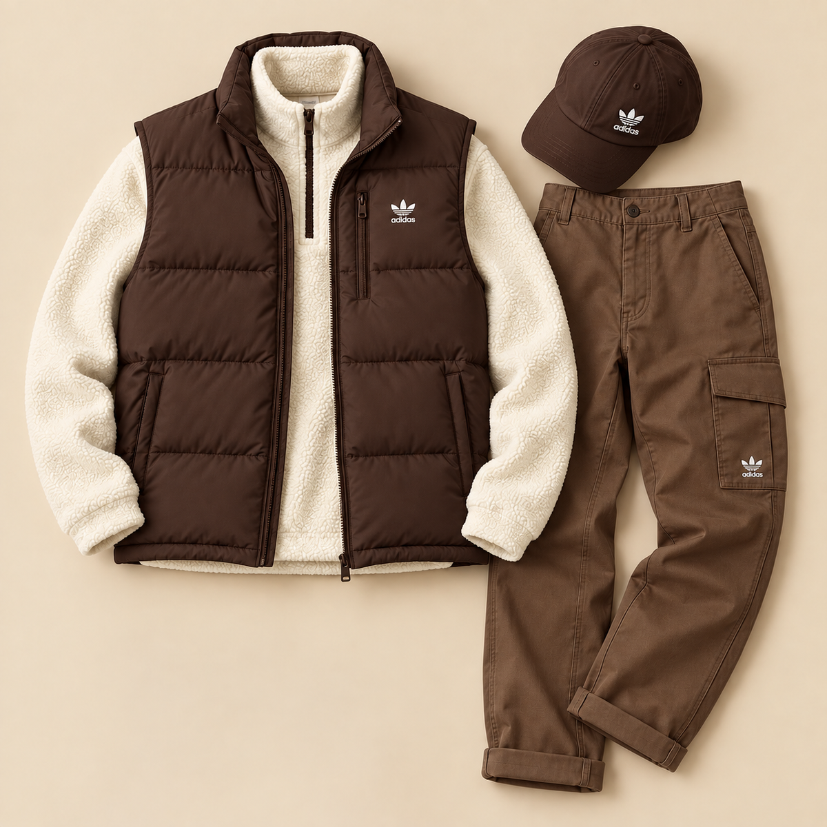 4-Piece Vest & Fleece Outfit Set