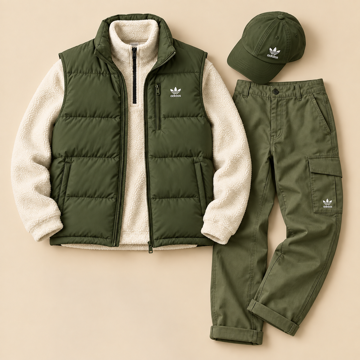 4-Piece Vest & Fleece Outfit Set