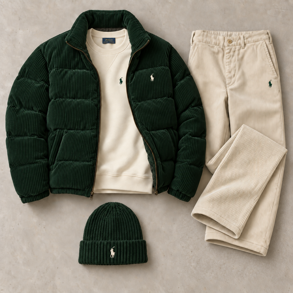 Lauren Unisex Corduroy Winter 4-Piece Set