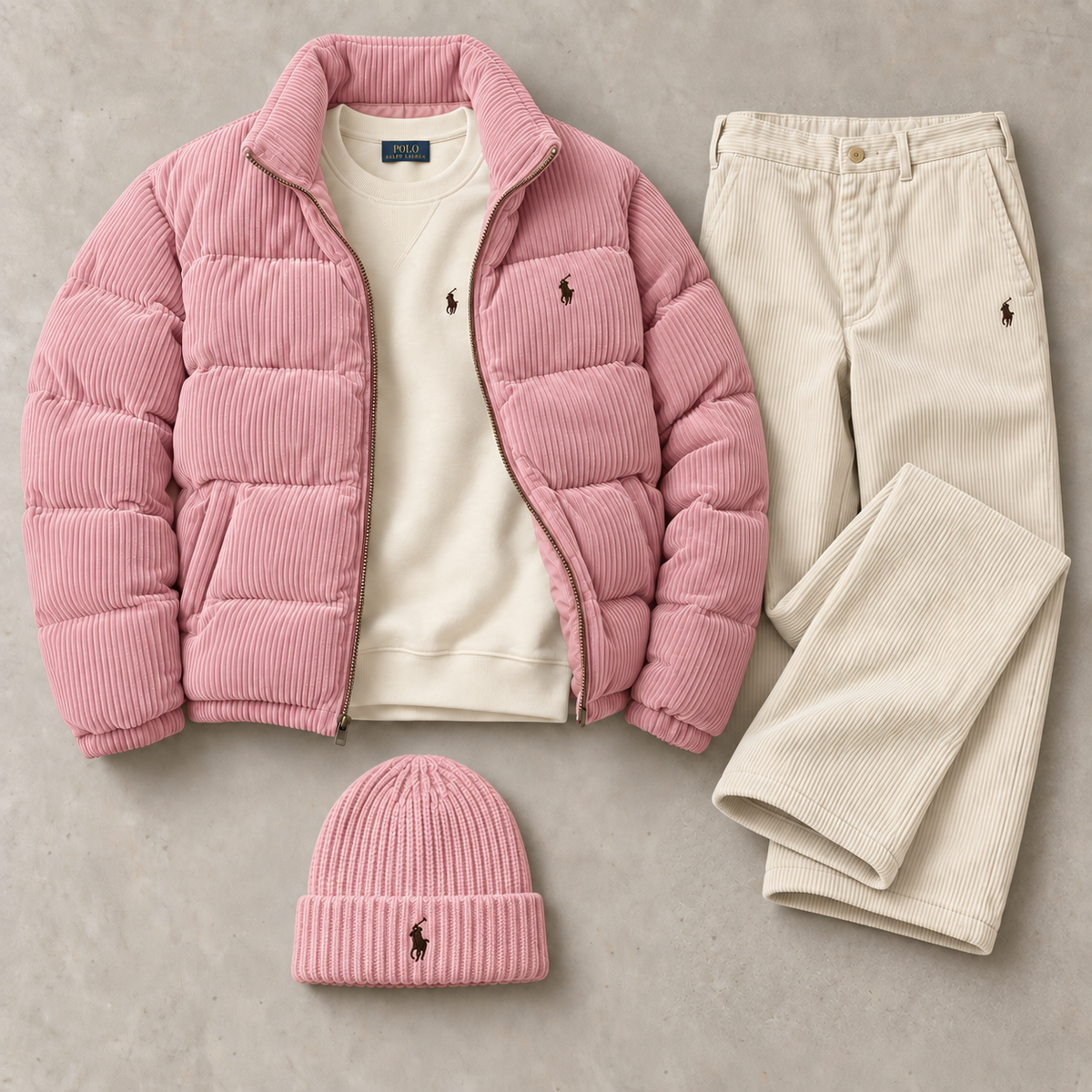 Lauren Unisex Corduroy Winter 4-Piece Set
