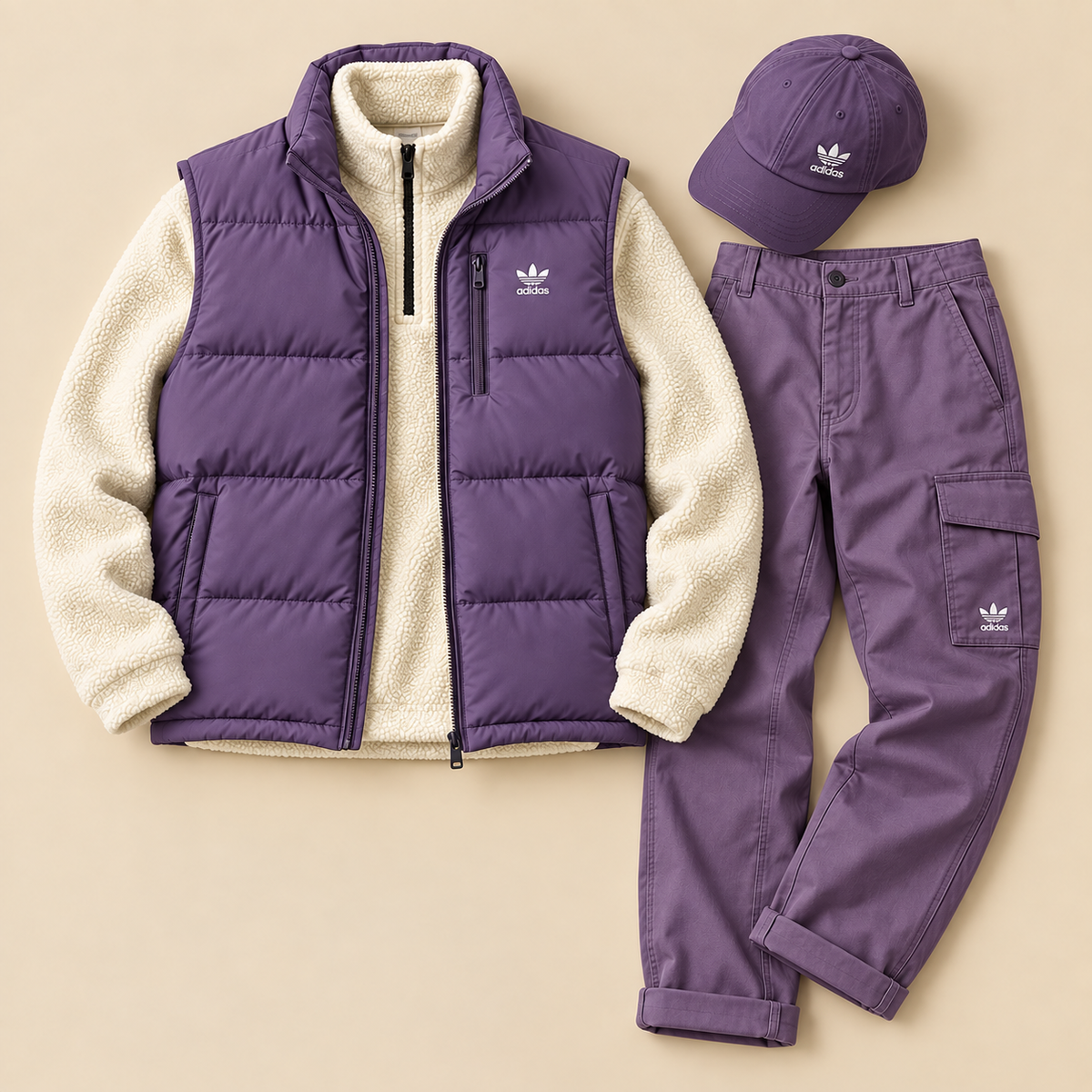 4-Piece Vest & Fleece Outfit Set