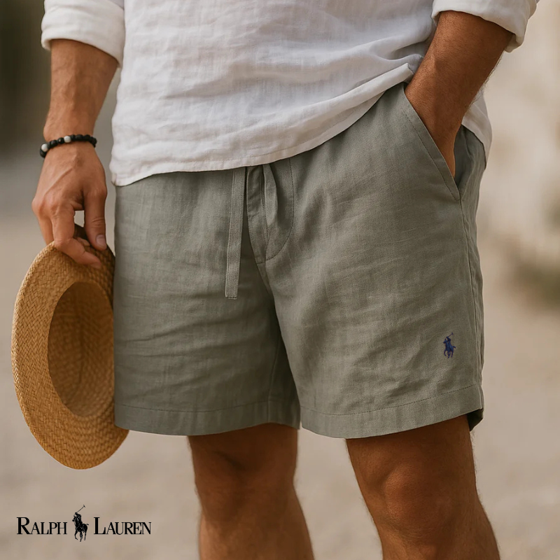 R L | Heritage Linen Capri Shorts