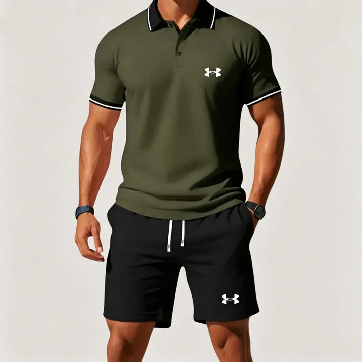 Under Armour Casual Short-Sleeve Polo and Shorts Set