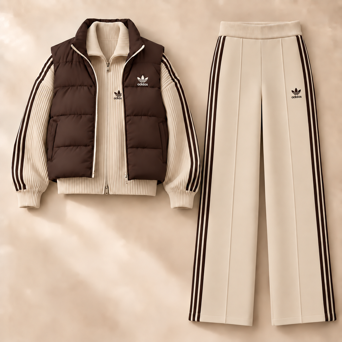 Women's Retro Color Block Sports Set