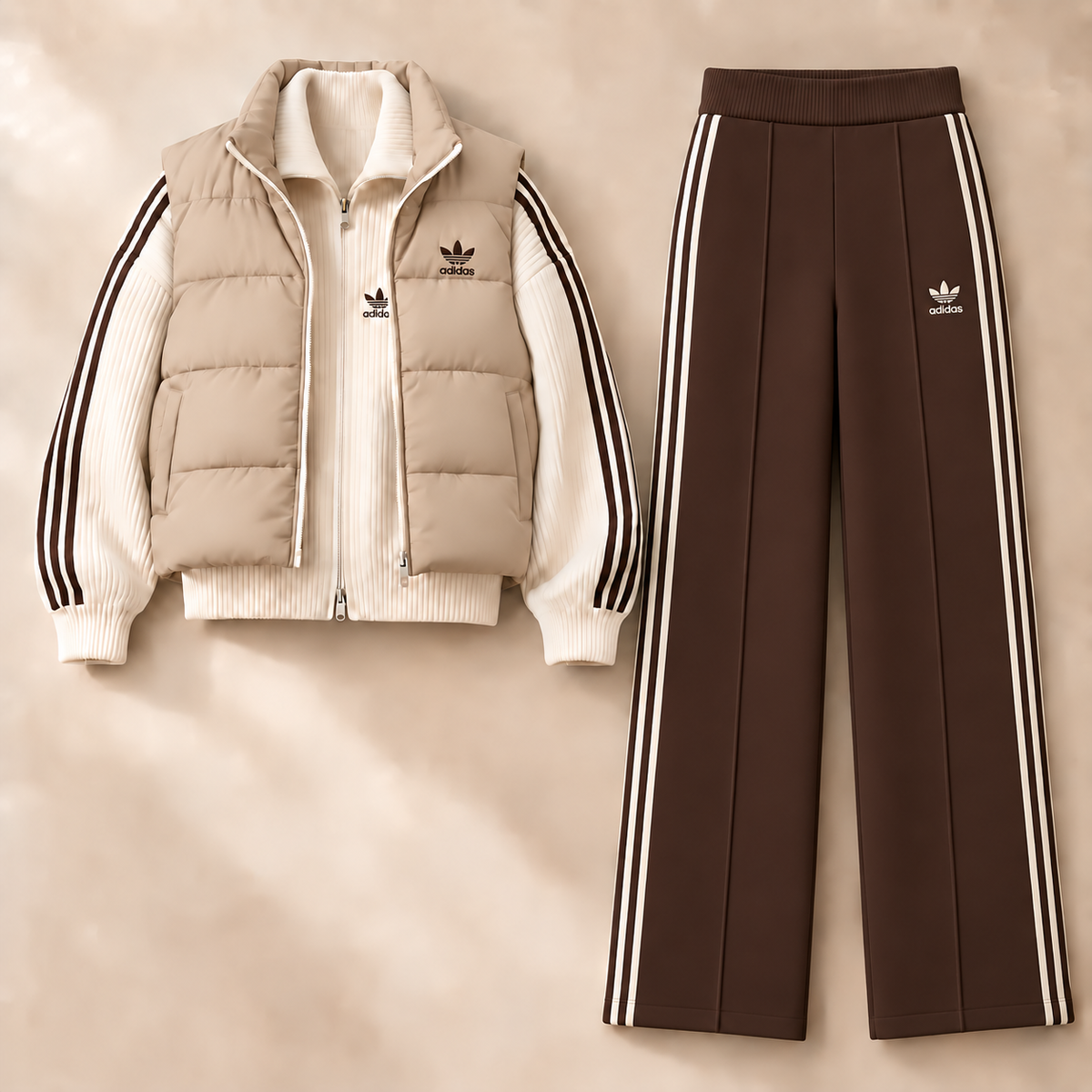 Women's Retro Color Block Sports Set